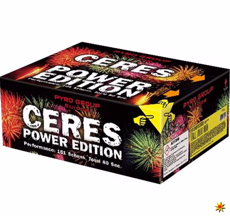 Ceres-Verbundfeuerwerk 151 Schuss für Hochzeiten, Geburtstage und Silvester Ceres-Verbundfeuerwerk 151 Schuss für Hochzeiten, Geburtstage und Silvester