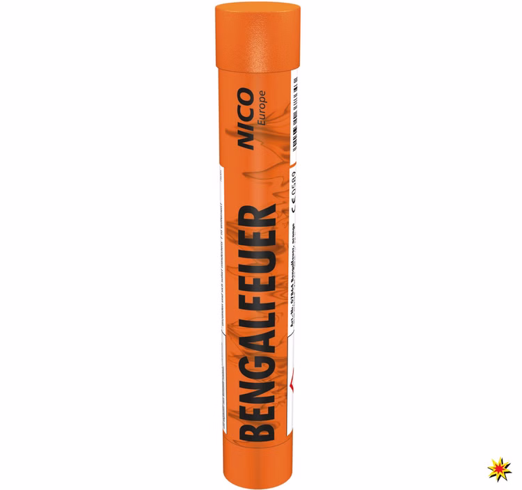 Bengalisches Feuer orange - 5 Stück - Kategorie 1 Jugendfeuerwerk Bengalisches Feuer orange - 5 Stück - Kategorie 1 Jugendfeuerwerk