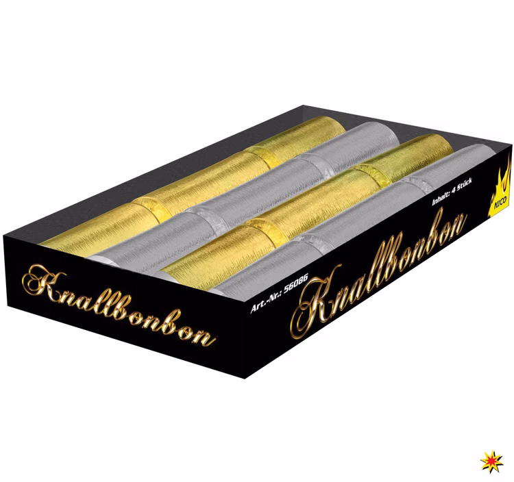 4x Knallbonbons in zwei Farben von Nico Tischfeuerwerk Silvester Kinderfeuerwerk 4x Knallbonbons in zwei Farben von Nico Tischfeuerwerk Silvester Kinderfeuerwerk
