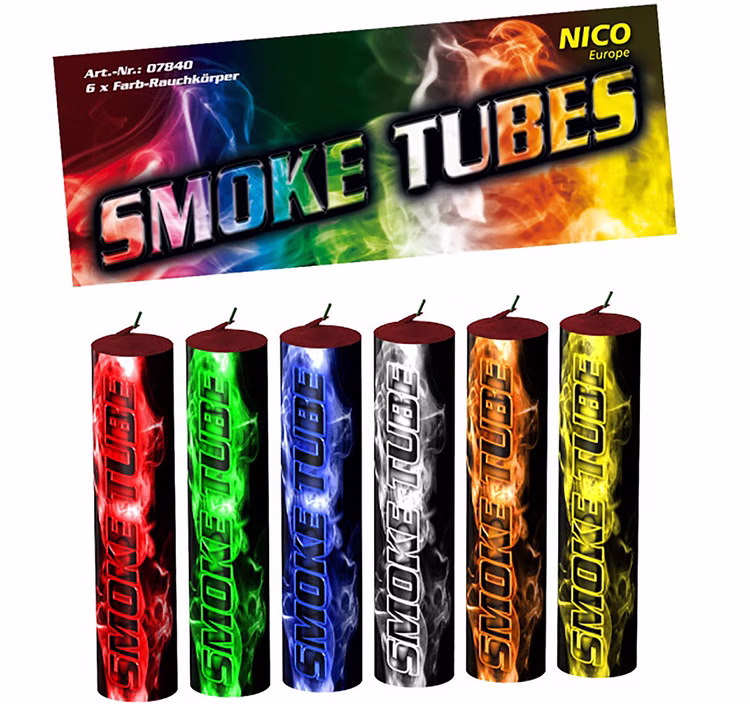 Rauchfackel farbig, für technische Anwendungen, 6 Stück pro Packung Rauchfackel farbig, für technische Anwendungen, 6 Stück pro Packung