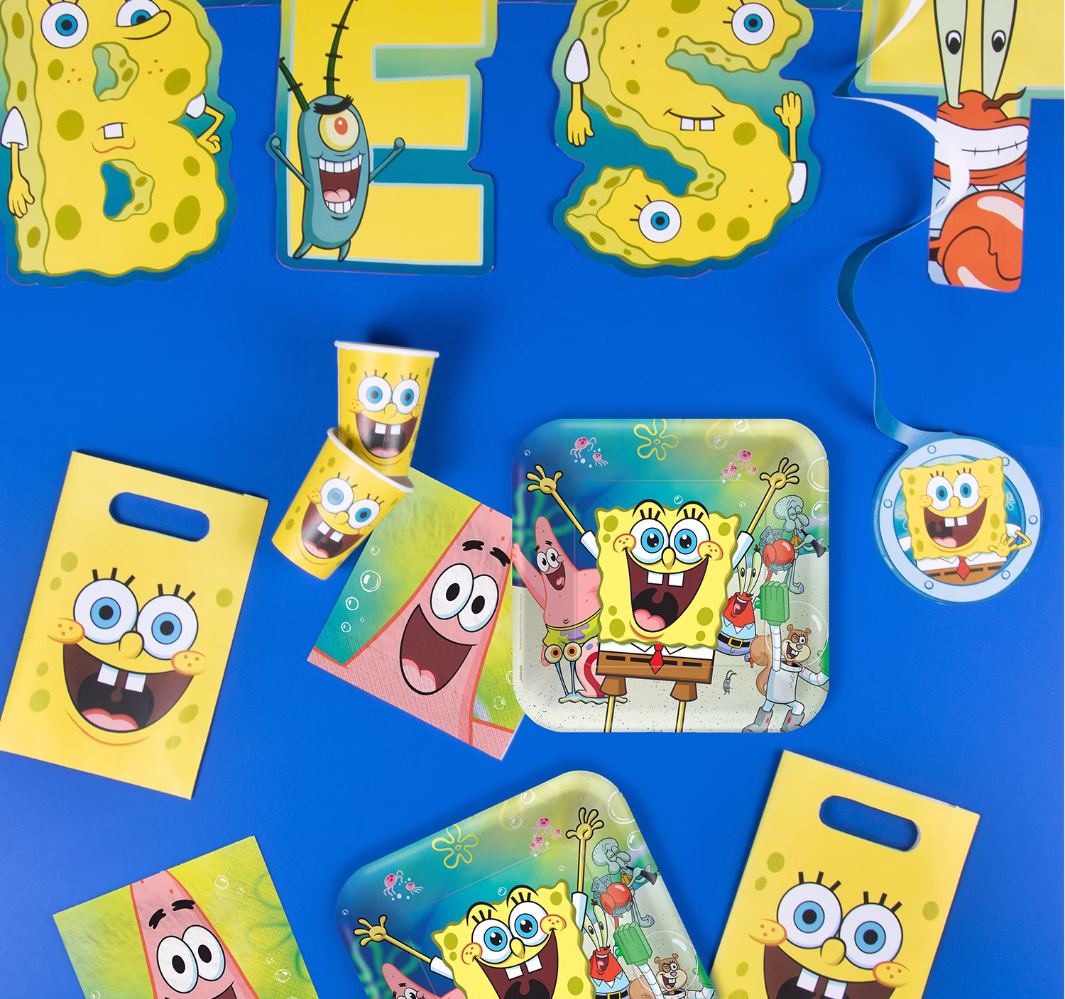 Party-Set Kindergeburtstag Spongebob Schwammkopf 23 Teile Geschirr-Set Luftballons Geburtstag Schuleingang Fasching Karneval Mottoparty Tisch-Deko Party-Deko Party-Set Kindergeburtstag Spongebob Schwammkopf 23 Teile Geschirr-Set Luftballons Geburtstag Schuleingang Fasching Karneval Mottoparty Tisch-Deko Party-Deko