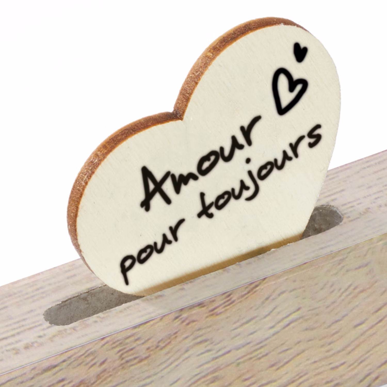 Personalisiertes Gästebuch Hochzeit Geschenk Bilderrahmen mit 53 Holzherzen zum Beschriften Geschenkidee 