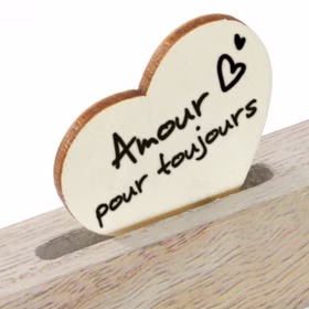Personalisiertes Gästebuch Hochzeit Geschenk Bilderrahmen mit 53 Holzherzen zum Beschriften Geschenkidee 