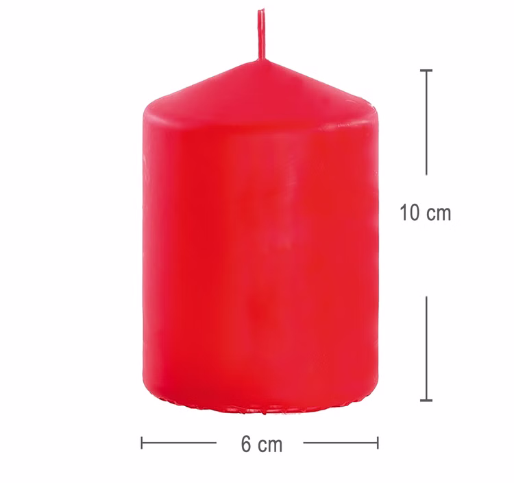 Kerze Stumpenkerze 10 x 6 cm Rot Elfenbein Weihnachten Hochzeit Tischdeko Adventskerze Adventskranz Dekoration Deko Kerze Stumpenkerze 10 x 6 cm Rot Elfenbein Weihnachten Hochzeit Tischdeko Adventskerze Adventskranz Dekoration Deko