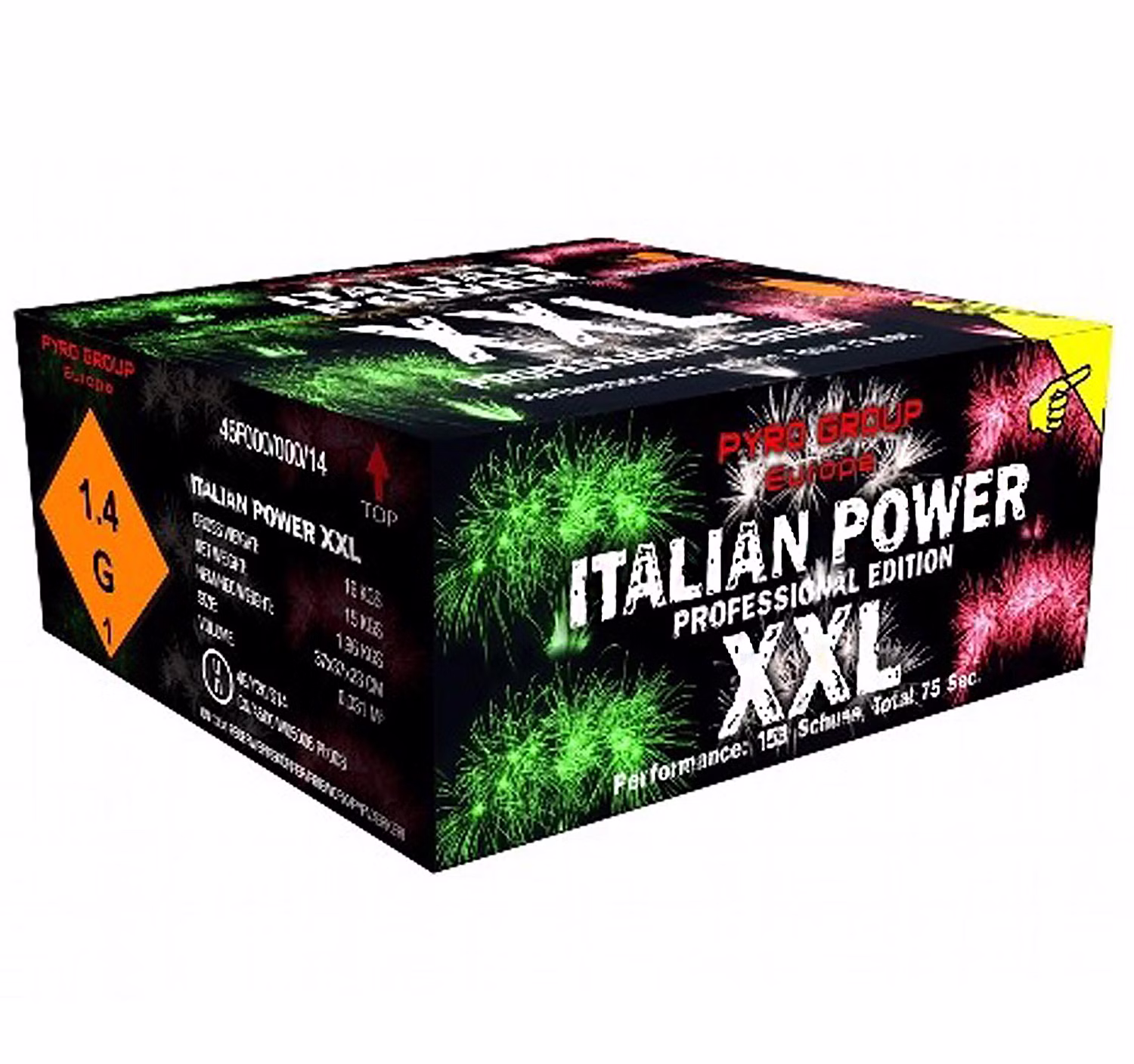 Italian Power XXL Feuerwerksverbund mit insgesamt 153 Schuss, für Silvester, Hochzeiten, Geburtstage uvm. Italian Power XXL Feuerwerksverbund mit insgesamt 153 Schuss, für Silvester, Hochzeiten, Geburtstage uvm.