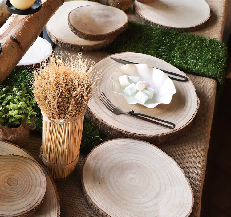 Holzscheibe Baumscheibe Deko Hochzeit 1 Stück 35-38 cm x 3,5 cm Tisch-Deko Geburtstag Sommer-Party Mottoparty DIY Dekoration Holzscheibe Baumscheibe Deko Hochzeit 1 Stück 35-38 cm x 3,5 cm Tisch-Deko Geburtstag Sommer-Party Mottoparty DIY Dekoration
