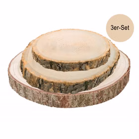 Baumscheiben-Set Holzscheiben 3 verschiedene Größen DIY Deko Zubehör Sommer-Party Baumscheiben-Set Holzscheiben 3 verschiedene Größen DIY Deko Zubehör Sommer-Party