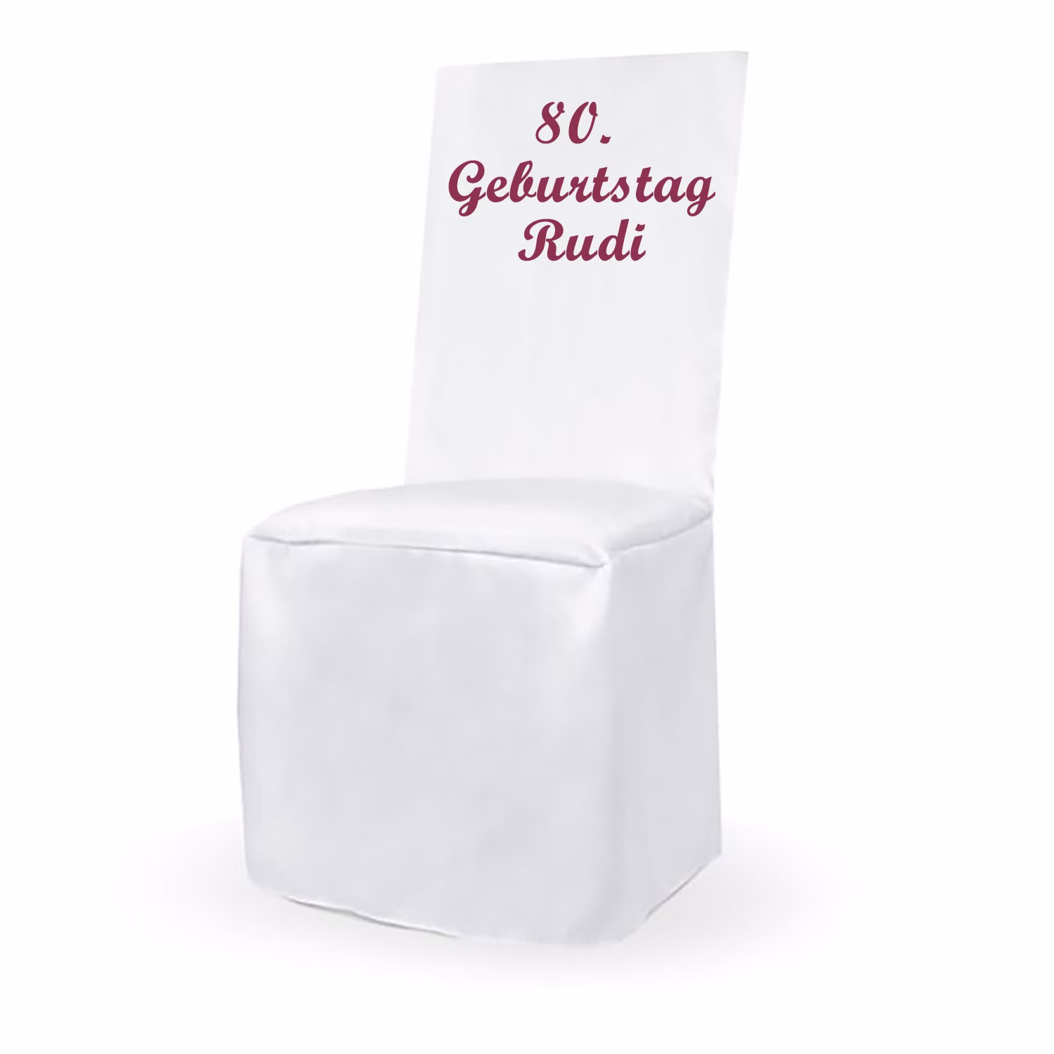 Personalisierte Stuhlhusse weiß universell mit individuellem Druck Geburtstag Hochzeit Geschenkidee Mr. & Mrs. Geburtstagskind Personalisierte Stuhlhusse weiß universell mit individuellem Druck Geburtstag Hochzeit Geschenkidee Mr. & Mrs. Geburtstagskind