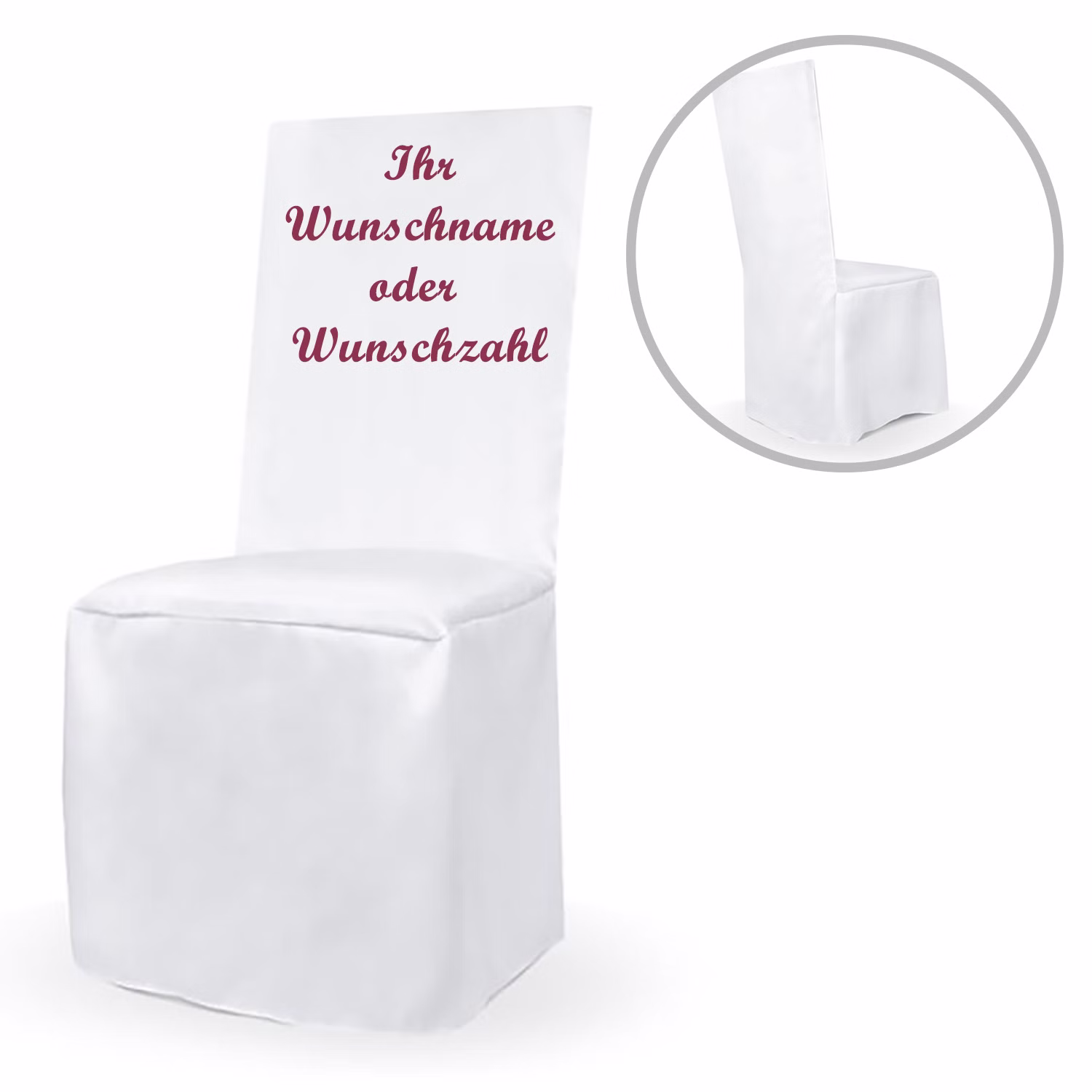 Personalisierte Stuhlhusse weiß universell mit individuellem Druck Geburtstag Hochzeit Geschenkidee Mr. & Mrs. Geburtstagskind Personalisierte Stuhlhusse weiß universell mit individuellem Druck Geburtstag Hochzeit Geschenkidee Mr. & Mrs. Geburtstagskind