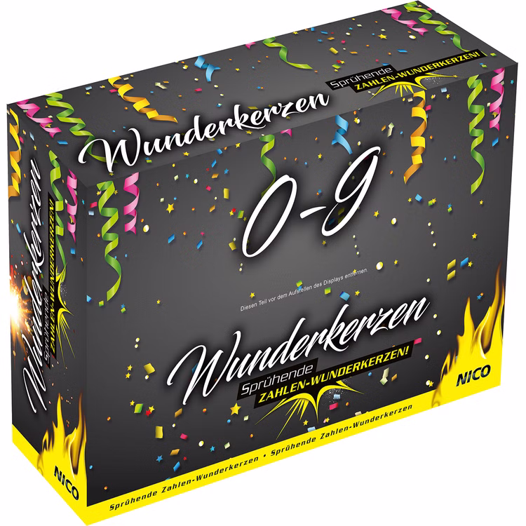 Wunderkerzen Zahlen 0-9 brennenden Wunderkerzenzahlen Wunderkerzen Zahlen 0-9 brennenden Wunderkerzenzahlen