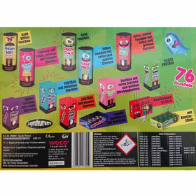 Spooky Flames Kinderfeuerwerk mit ca. 76 Einzelteilen für Kindergeburtstag oder Silvester