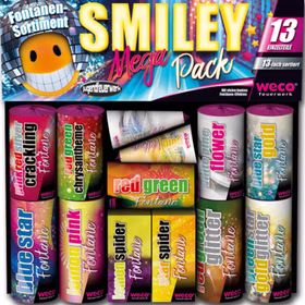Smiley Mega Pack Kinderfeuerwerk für Kindergeburtstag oder Silvester Smiley Mega Pack Kinderfeuerwerk für Kindergeburtstag oder Silvester
