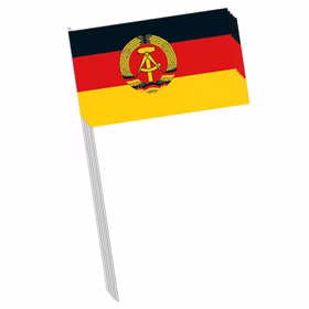 DDR Party-Set Deko für 8 Personen 49-tlg. Pappgeschirr Mottoparty Nostalgie schwarz rot gold Ostalgie Andere Länder