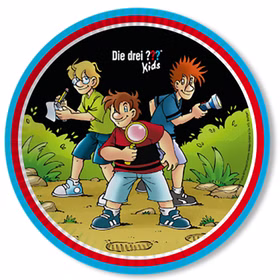 XXL Die drei ??? Kids Party-Set Kindergeburtstag 8 Kinder 117 Teile Pappgeschirr Mottoparty Tischdeko Luftballons Deko Die drei Fragezeichen Zubehör Teller