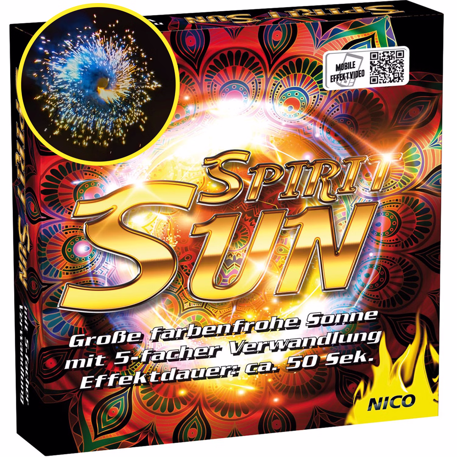 Spirit Sun Effekt-Sonne 50 Sek. von Nico Spirit Sun Effekt-Sonne 50 Sek. von Nico
