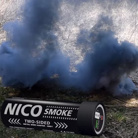 Nico Doppelsmoke Schwarzgrau mit Reißzünder 50 Sek. Nico Doppelsmoke Schwarzgrau mit Reißzünder 50 Sek.