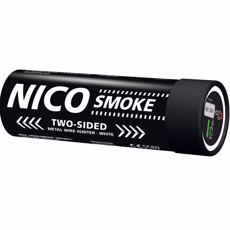 Nico Doppelsmoke Weiß mit Reißzünder 50 Sek. Nico Doppelsmoke Weiß mit Reißzünder 50 Sek.
