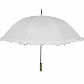 XXL Chauffeur Schirm weiß für Hochzeit Trauung Ø 130 cm 100 cm lang mit Rüschen & Automatik weißer Regenschirm wasserdicht Hochzeits-Deko XXL Chauffeur Schirm weiß für Hochzeit Trauung Ø 130 cm 100 cm lang mit Rüschen & Automatik weißer Regenschirm wasserdicht Hochzeits-Deko