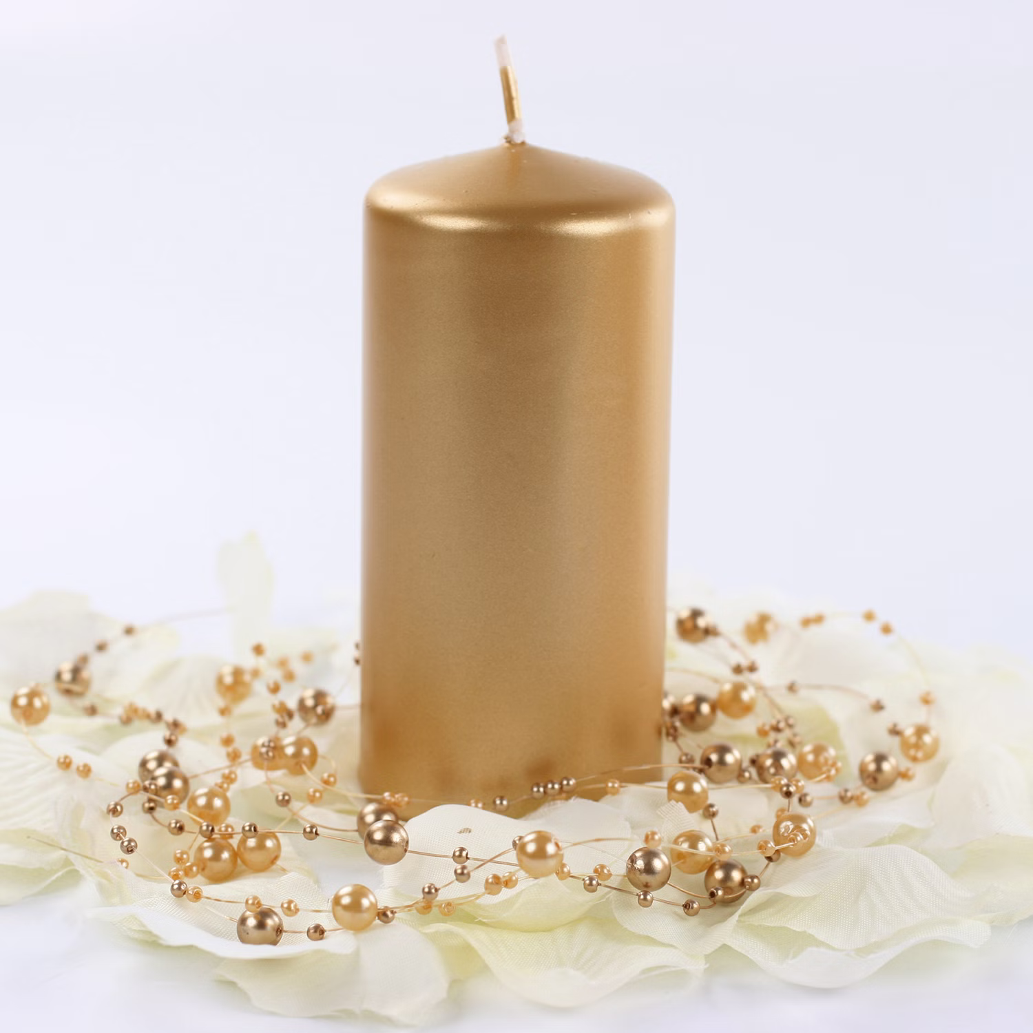 Stumpenkerze 6 Stück Gold Weihnachten Hochzeit
