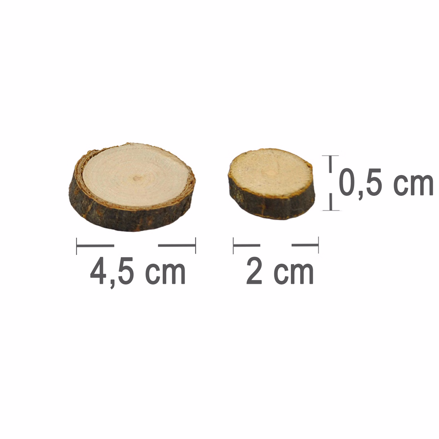 Holzscheiben klein Baumscheiben 50 Stück 2-4,5 cm Deko Hochzeit Basteln Hochzeit Tischdeko DIY Basteln Weihnachten Advent Basteln mit Kindern Hochzeitsdeko