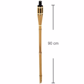 Bambusfackel 10 Stück Gartenfackeln mit Docht je 90 cm lang Outdoor-Fackel Deko Bambusfackel 10 Stück Gartenfackeln mit Docht je 90 cm lang Outdoor-Fackel Deko