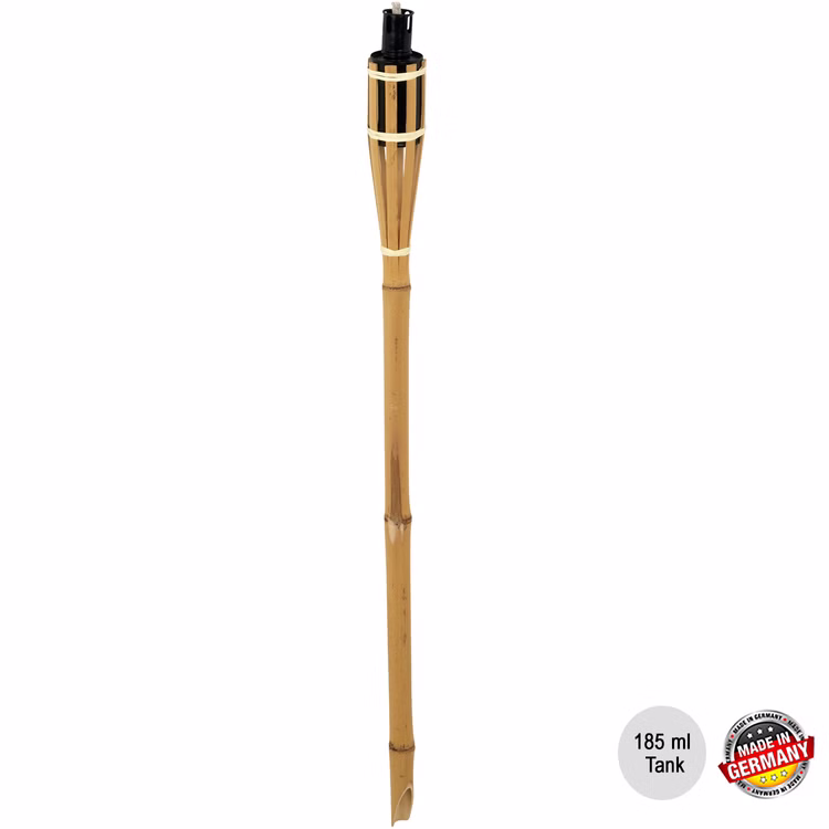 Bambusfackel 10 Stück Gartenfackeln mit Docht je 90 cm lang Outdoor-Fackel Deko Bambusfackel 10 Stück Gartenfackeln mit Docht je 90 cm lang Outdoor-Fackel Deko