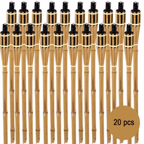 Bambusfackel 20 Stück Gartenfackeln mit Docht 90 cm lang Outdoor-Fackel Deko Garten-Beleuchtung Bambusfackel 20 Stück Gartenfackeln mit Docht 90 cm lang Outdoor-Fackel Deko Garten-Beleuchtung