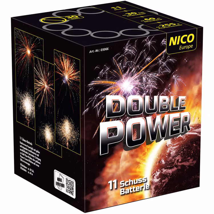 Double-Power Feuerwerk Batterie 30 Sek. von Nico Double-Power Feuerwerk Batterie 30 Sek. von Nico