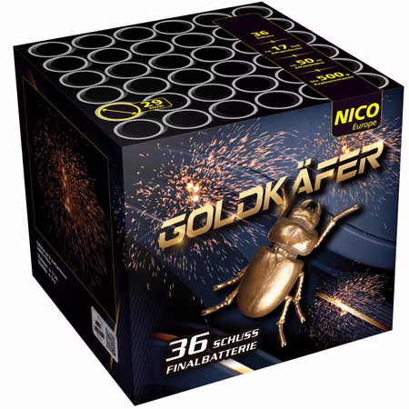 Goldkäfer Feuerwerk Batterie 17 Sek. von Nico für Silvester oder Geburtstagsfeuerwerk Goldkäfer Feuerwerk Batterie 17 Sek. von Nico für Silvester oder Geburtstagsfeuerwerk