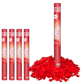 4 Confetti Shooter Rot Konfetti Kanone 60 cm lang Party Popper Geburtstag Hochzeit Deko 4 Confetti Shooter Rot Konfetti Kanone 60 cm lang Party Popper Geburtstag Hochzeit Deko