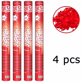 4 Confetti Shooter Rot Konfetti Kanone 60 cm lang Party Popper Geburtstag Hochzeit Deko 4 Confetti Shooter Rot Konfetti Kanone 60 cm lang Party Popper Geburtstag Hochzeit Deko