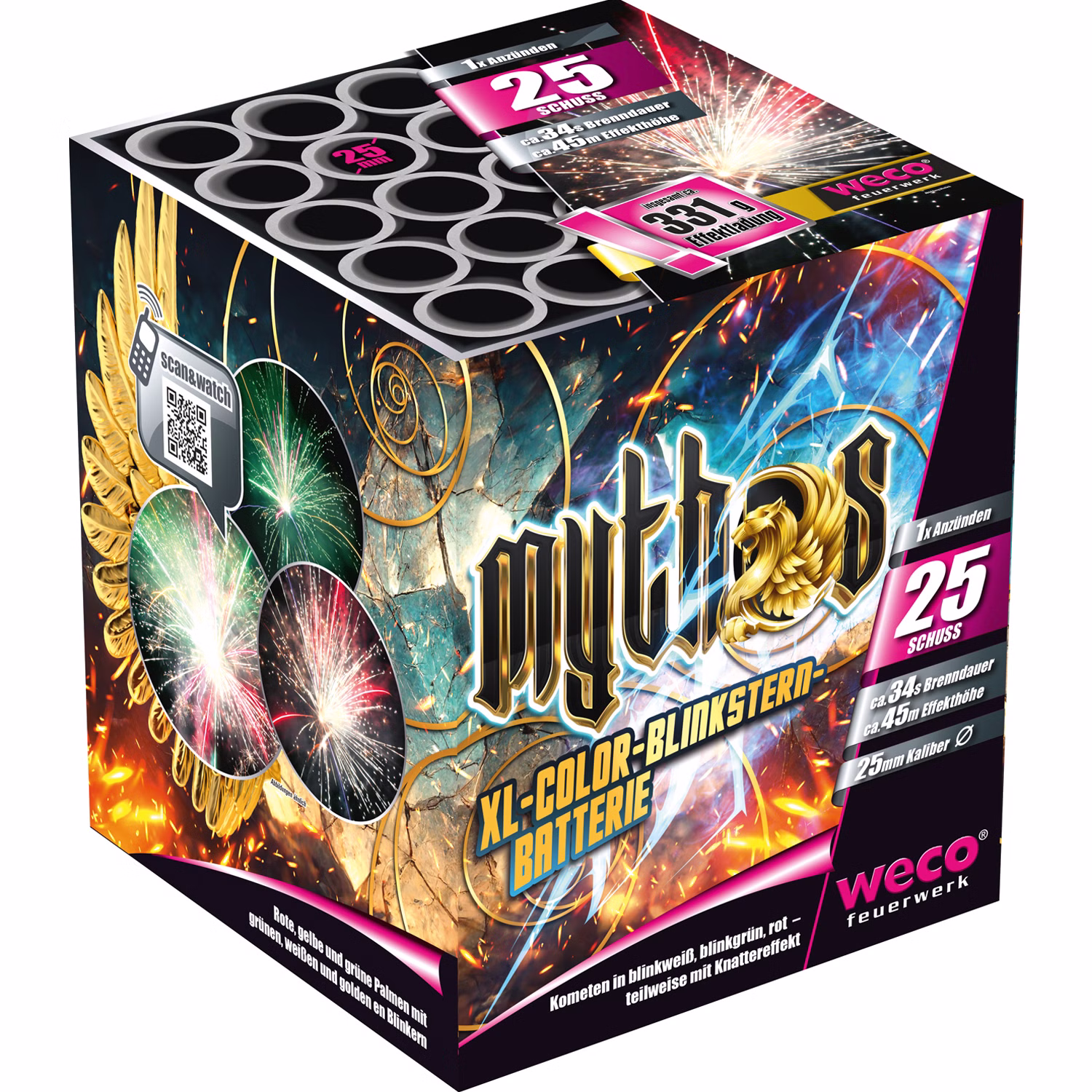 Mythos Feuerwerk Batterie 34 Sek. von Weco Geburtstagsfeuerwerk, Silvesterfeuerwerk Mythos Feuerwerk Batterie 34 Sek. von Weco Geburtstagsfeuerwerk, Silvesterfeuerwerk