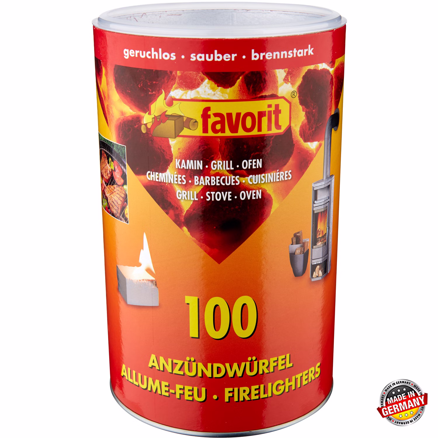 Anzündwürfel 100er Dose weiß von Favorit Anzündwürfel 100er Dose weiß von Favorit