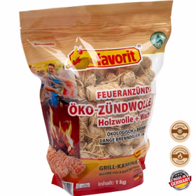 Öko-Zündwolle im 1kg Beutel von Favorit Anzündhilfe, Grillanzünder Öko-Zündwolle im 1kg Beutel von Favorit Anzündhilfe, Grillanzünder