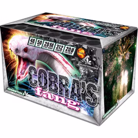 Cobras Fang Batterie 50 Sek. von Lesli für Silvester, Hochzeiten, Geburtstage uvm. Cobras Fang Batterie 50 Sek. von Lesli für Silvester, Hochzeiten, Geburtstage uvm.