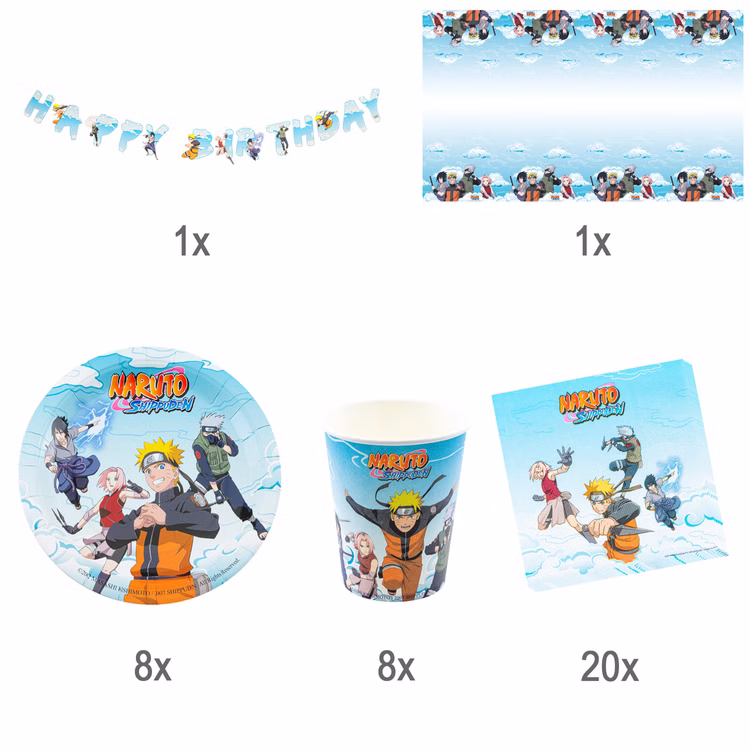 Naruto Shippuden Party-Set Kindergeburtstag 38-tlg. Party-Deko Tischdeko Deko Dekoration Kindergeburtstag Geburtstag Manga Anime Comic Filmheld Party-Geschirr Naruto Shippuden Party-Set Kindergeburtstag 38-tlg. Party-Deko Tischdeko Deko Dekoration Kindergeburtstag Geburtstag Manga Anime Comic Filmheld Party-Geschirr