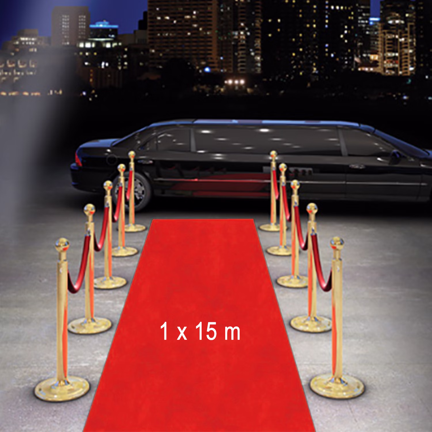 Roter Teppich 1 x 15 m VIP Party-Zubehör Läufer Hochzeit Geburtstag Blumenkinder Trauung Mottoparty Fasching Karneval Roter Teppich 1 x 15 m VIP Party-Zubehör Läufer Hochzeit Geburtstag Blumenkinder Trauung Mottoparty Fasching Karneval Hinweis: KI generiertes Bild