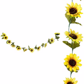 Sonnenblumen Girlande 220 cm lang Kunstblume Deko Geburtstag Hochzeit DIY Basteln Tischdeko Wanddeko DIY Dekoration Zuhause Blumenranke Sonnenblumen Girlande 220 cm lang Kunstblume Deko Geburtstag Hochzeit DIY Basteln Tischdeko Wanddeko DIY Dekoration Zuhause Blumenranke
