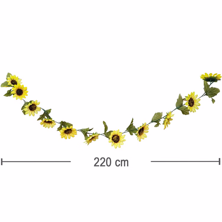 Sonnenblumen Girlande 220 cm lang Kunstblume Deko Geburtstag Hochzeit DIY Basteln Tischdeko Wanddeko DIY Dekoration Zuhause Blumenranke Sonnenblumen Girlande 220 cm lang Kunstblume Deko Geburtstag Hochzeit DIY Basteln Tischdeko Wanddeko DIY Dekoration Zuhause Blumenranke
