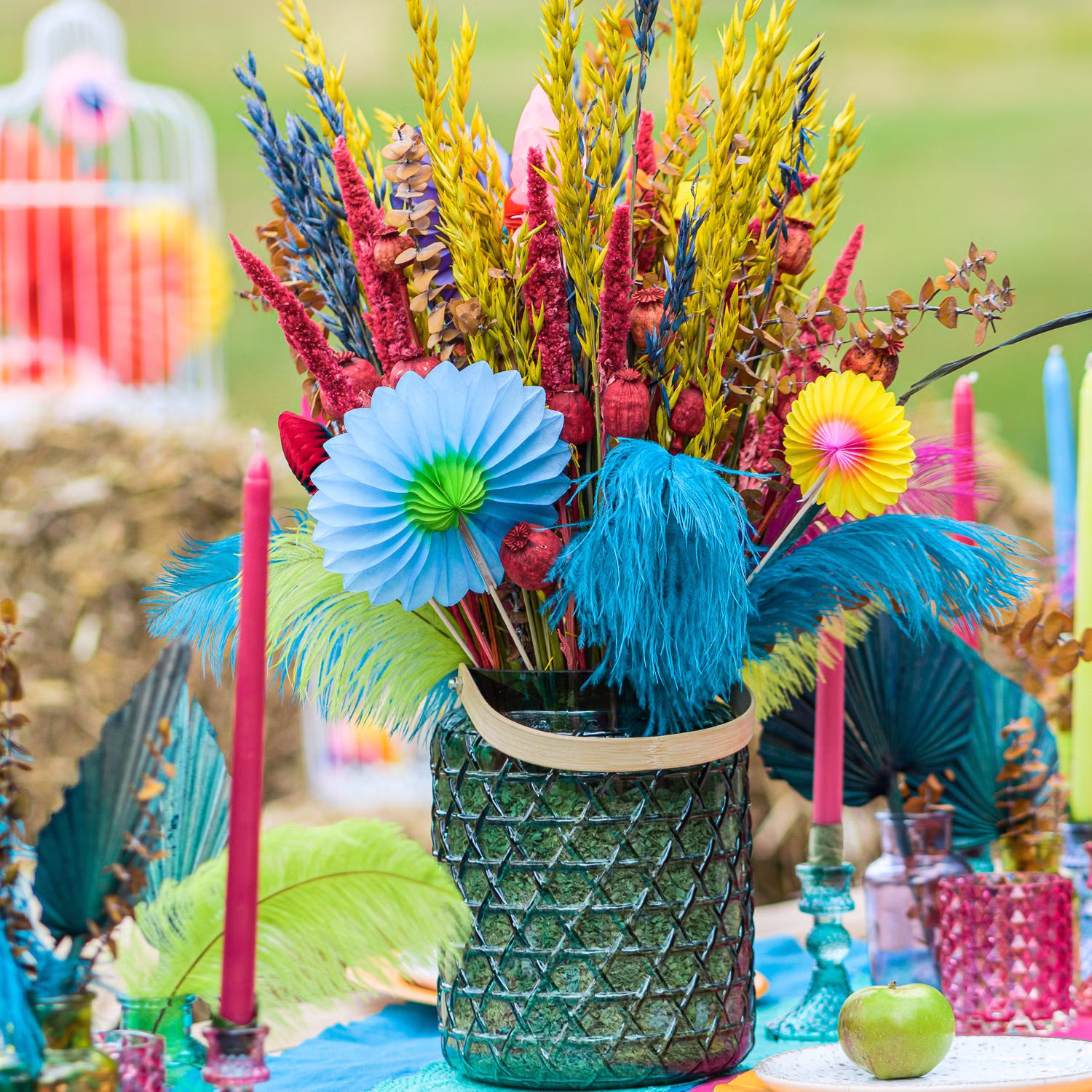 Vase grün Deko-Vase 18 x 26,7 cm mit Bambusgriff Kerzenhalter Windlicht Tisch-Deko Hochzeit Geburtstag Sommerfest Herbst Winter Garten-Party Wohn Accessoire Home Dekoration Vase grün Deko-Vase 18 x 26,7 cm mit Bambusgriff Kerzenhalter Windlicht Tisch-Deko Hochzeit Geburtstag Sommerfest Herbst Winter Garten-Party Wohn Accessoire Home Dekoration