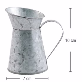 Deko Milchtopf & Kanne mit Griff in Zink-Optik 2-tlg. Tisch-Deko Vase Kerzenhalter Milchkanne DIY Tisch-Deko Hochzeit Geburtstag Party-Deko Dekoration Deko Milchtopf & Kanne mit Griff in Zink-Optik 2-tlg. Tisch-Deko Vase Kerzenhalter Milchkanne DIY Tisch-Deko Hochzeit Geburtstag Party-Deko Dekoration