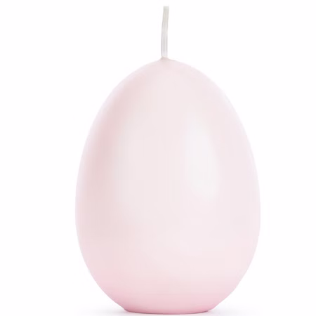 Osterei Kerze 10 cm hoch Pastell Rosa Tisch-Deko Ostern