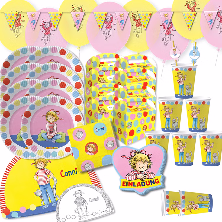 Meine Freundin Conni XXL Party-Set 77-tlg. für Kinder Tisch-Deko Party-Zubehör Party-Geschirr Kindergeburtstag Mottoparty Meine Freundin Conni XXL Party-Set 77-tlg. für Kinder Tisch-Deko Party-Zubehör Party-Geschirr Kindergeburtstag Mottoparty