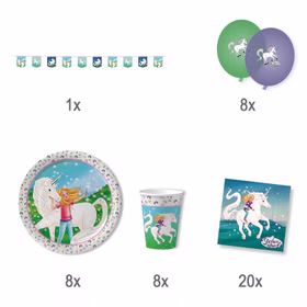 Sternenschweif Party-Set Einhorn 45-tlg. Tisch-Deko Party-Zubehör Einhorn Märchen Kindergeburtstag Geschirr-Dekoration Sternenschweif Party-Set Einhorn 45-tlg. Tisch-Deko Party-Zubehör Einhorn Märchen Kindergeburtstag Geschirr-Dekoration