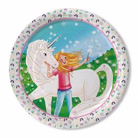 Sternenschweif XXL Party-Set Einhorn 78-tlg. Tisch-Deko Party-Zubehör Einhorn Märchen Kindergeburtstag Geschirr-Dekoration