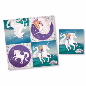 Sternenschweif XXL Party-Set Einhorn 78-tlg. Tisch-Deko Party-Zubehör Einhorn Märchen Kindergeburtstag Geschirr-Dekoration