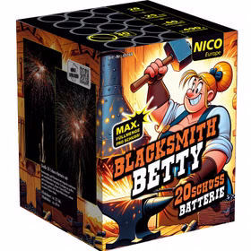 Blacksmith Betty Feuerwerk Batterie 25 Sek. von Nico für Silvester oder Geburtstagsfeuerwerk Blacksmith Betty Feuerwerk Batterie 25 Sek. von Nico für Silvester oder Geburtstagsfeuerwerk