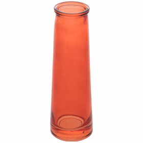 Vase Soliflore Samba 14,5 x 5 cm Blumenvase Deko-Vase Hochzeit Vintage Glasvase Dekoration Wohnen Vase Soliflore Samba Orangefarben von Vorne