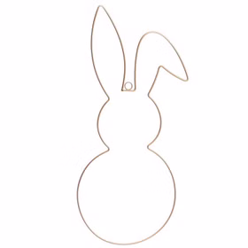 Wandkranz Hase Ostern Gold aus Metall 25 x 59 cm zum Basteln & Dekorieren Osterhase DIY Bastel Wandkranz aus Metall in Hasenform