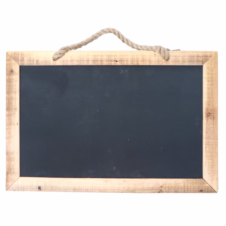 Kreidetafel mit Holzrahmen 60 x 40 cm Deko Hochzeit Geburtstag Hänge-Dekoration Willkommen Speisekarte Kreidetafel mit Holzrahmen und Schlaufe zum Hängen